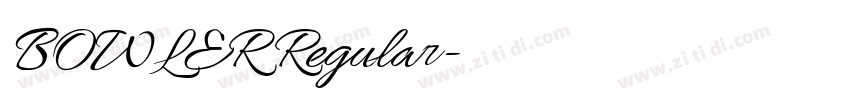BOWLER Regular字体转换 BOWLER Regular字体转换